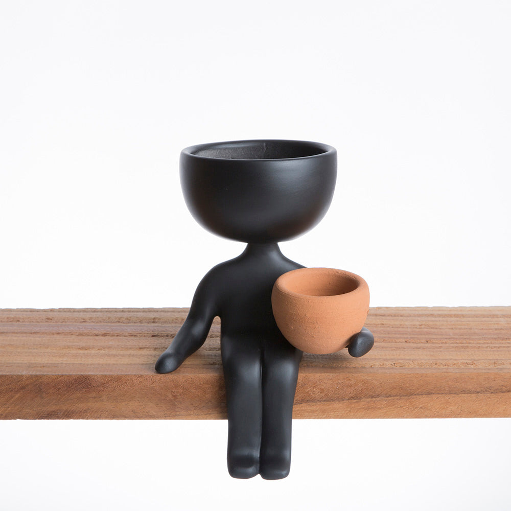 Maceta Robert Planta - Negro