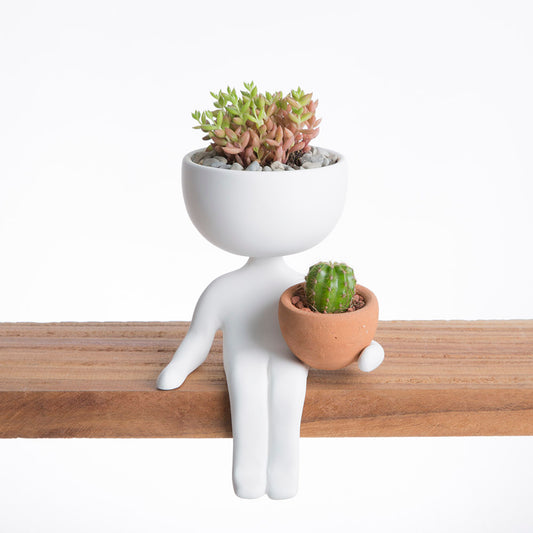 Maceta Robert Planta - Blanco