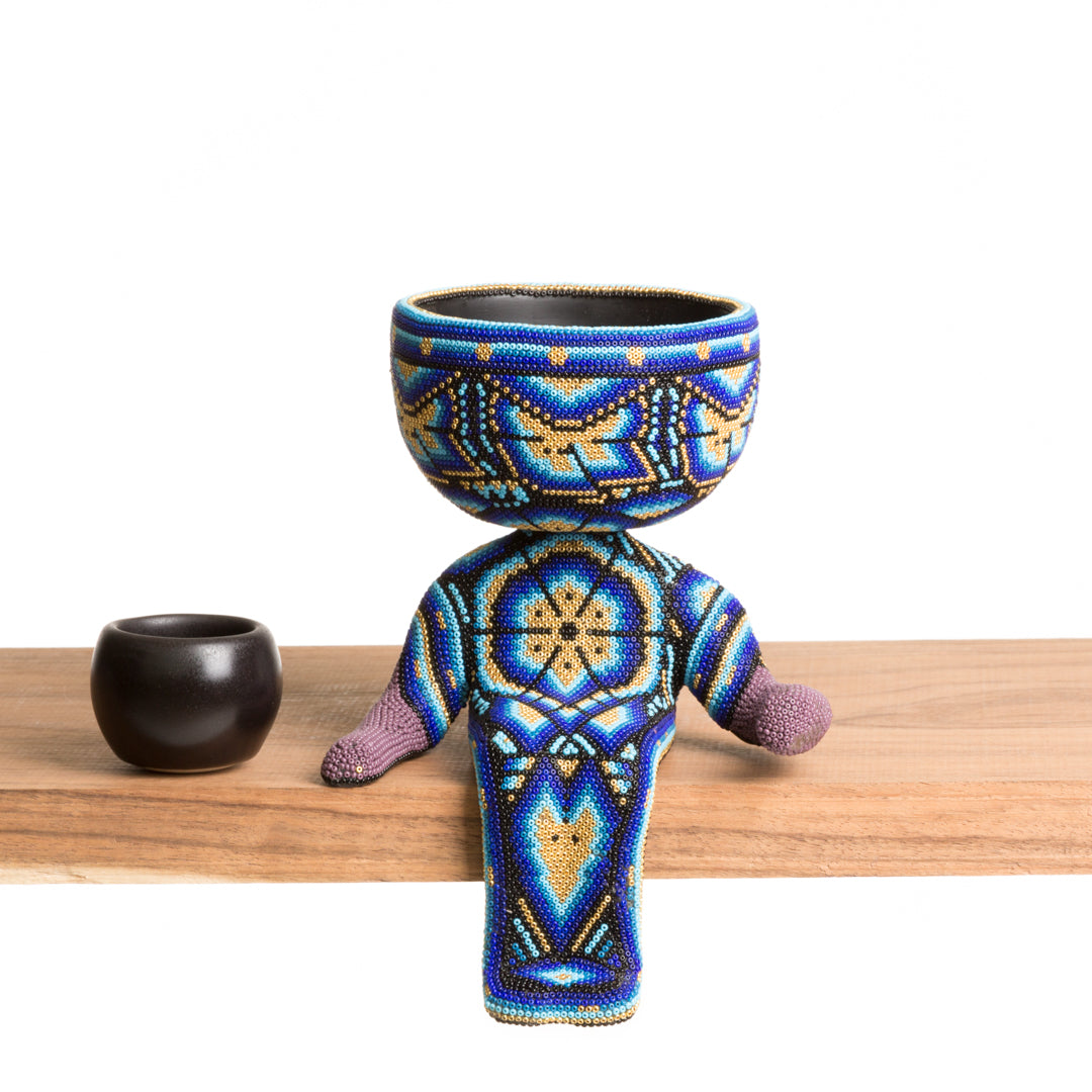 Maceta Robert Planta - Huichol Peyote Dorado