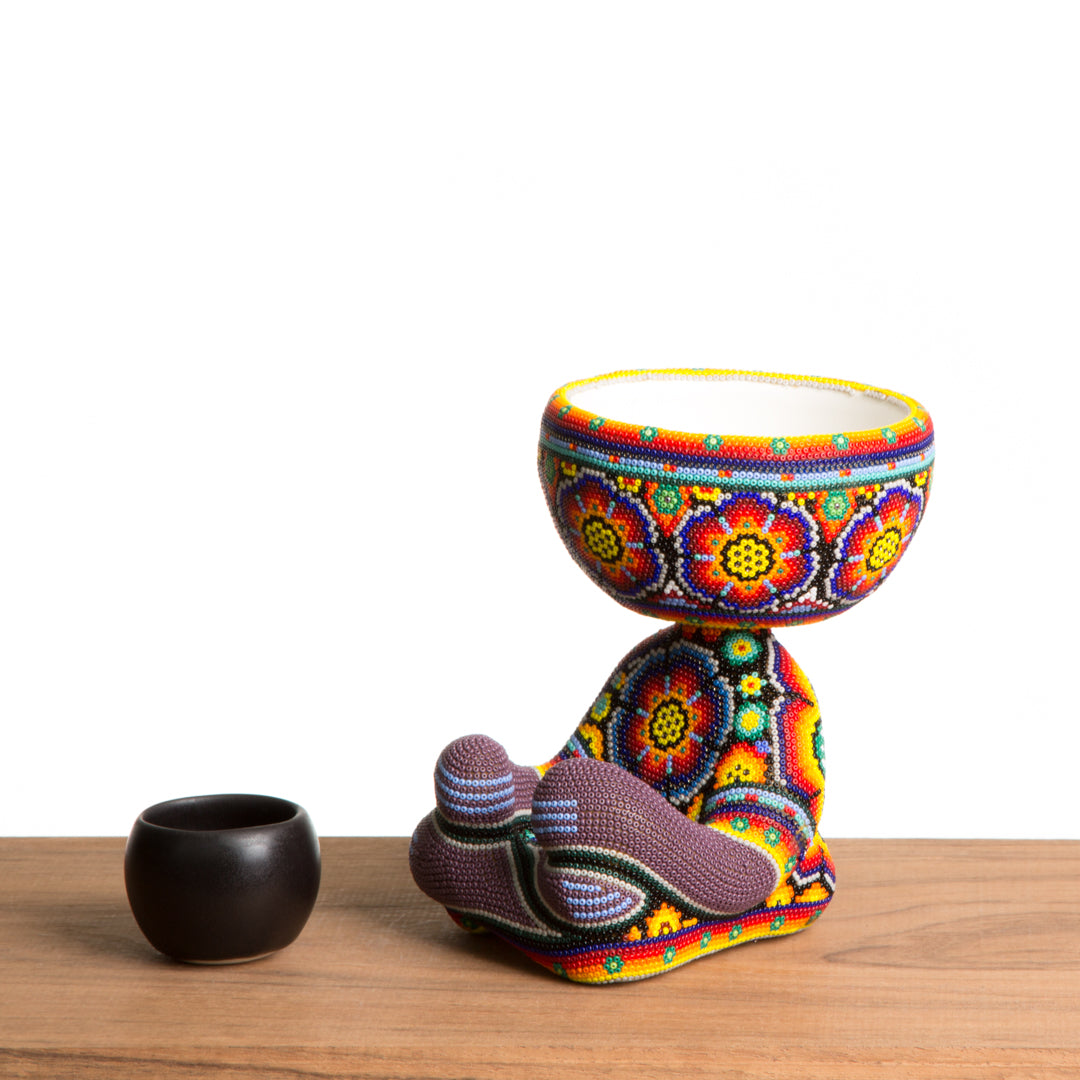 Maceta Robert Zen Jr. - Huichol Peyote Multicolor