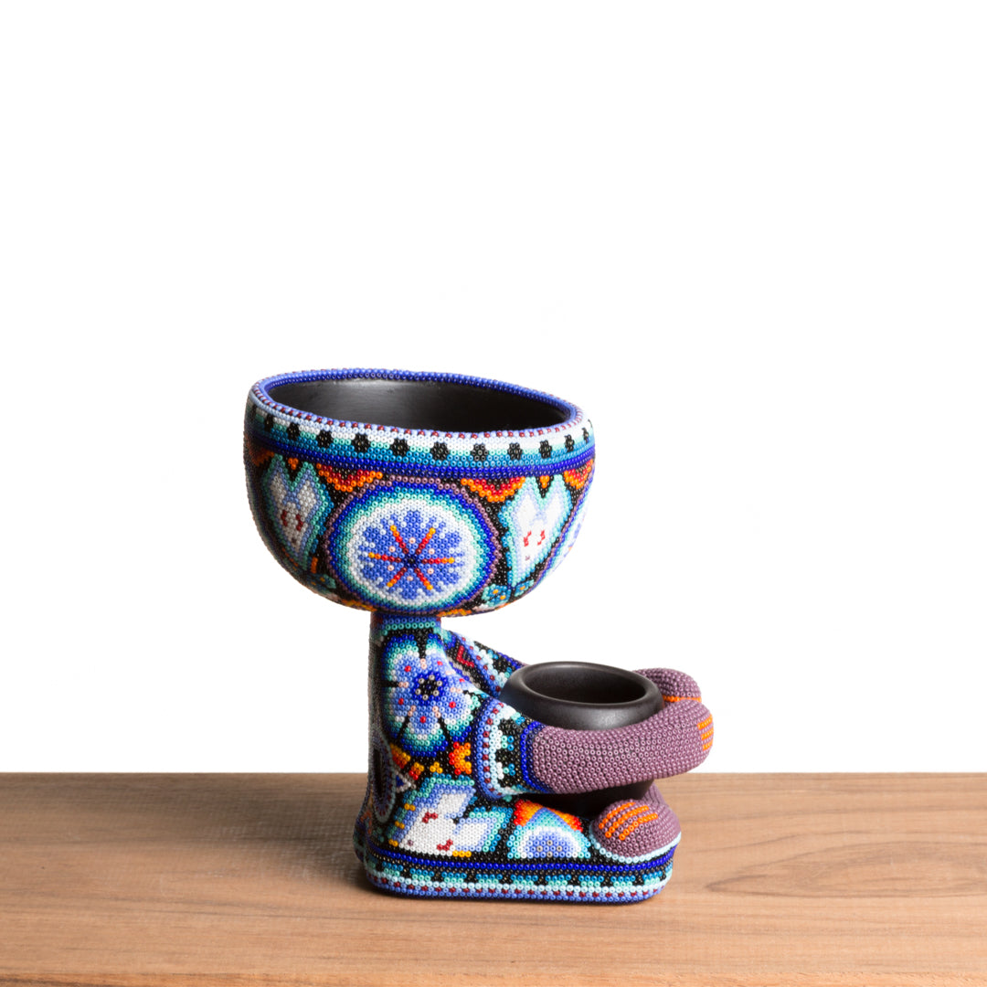 Maceta Robert Zen - Huichol Peyote Azúl