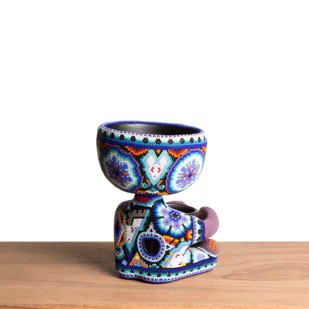 Maceta Robert Zen - Huichol Peyote Azúl