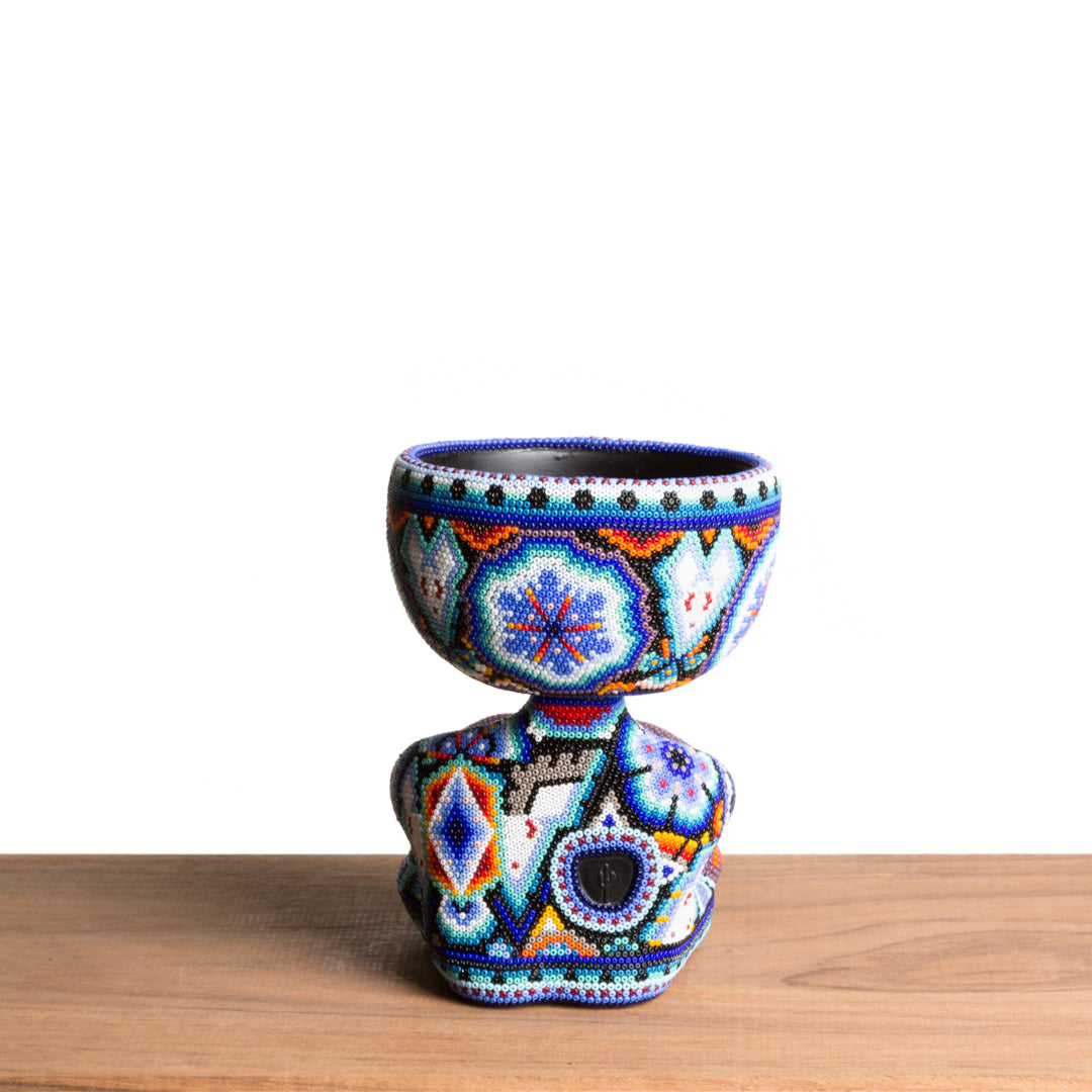 Maceta Robert Zen - Huichol Peyote Azúl