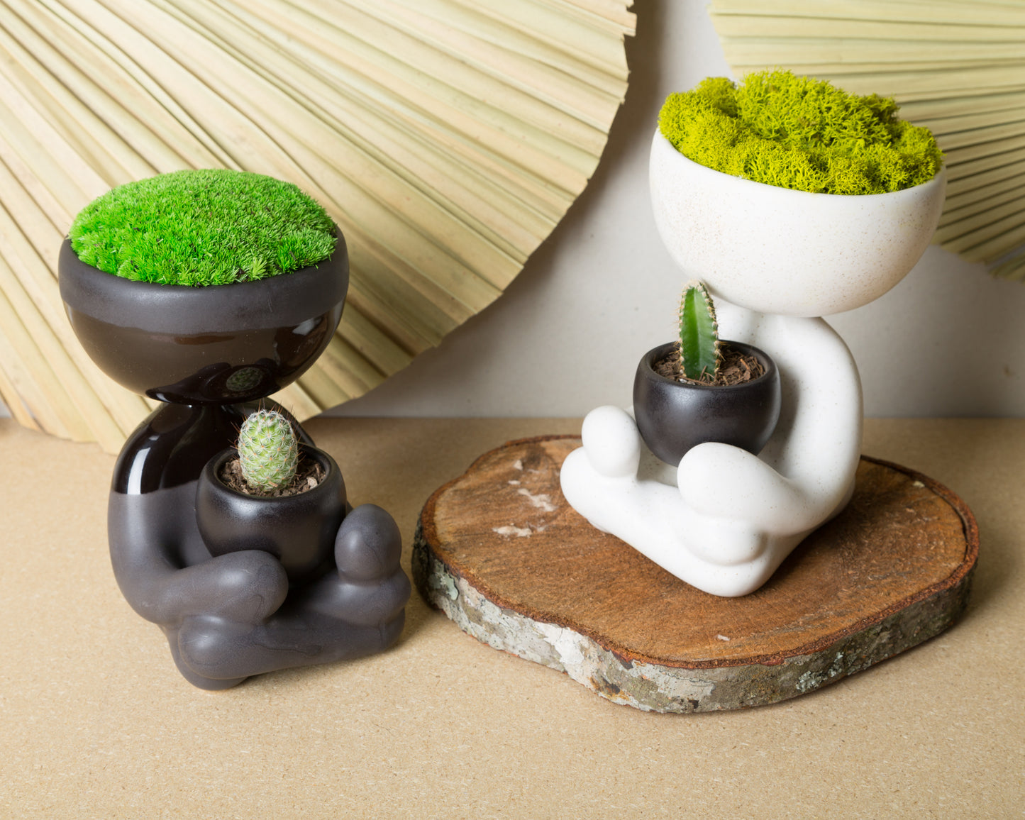 Maceta Robert Moss - Blanco Moteado