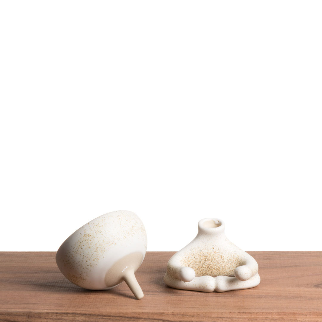 Maceta Robertiño Zen - Blanco Moteado