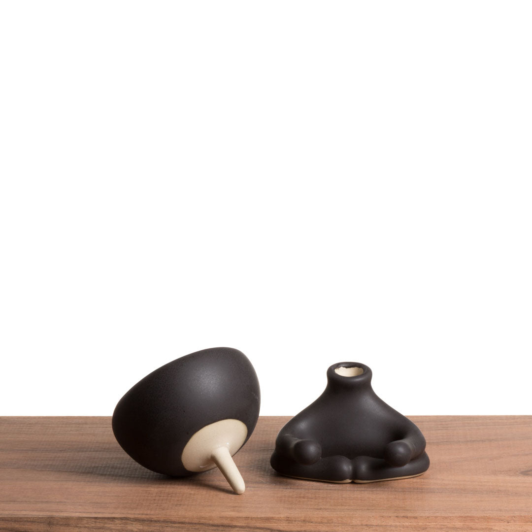 Maceta Robertiño Zen - Negro Esmaltado