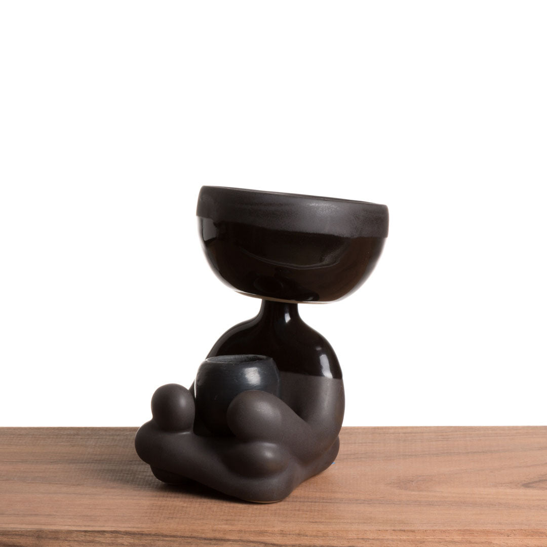 Maceta Robert Zen Jr - Negro Brillante/Mate