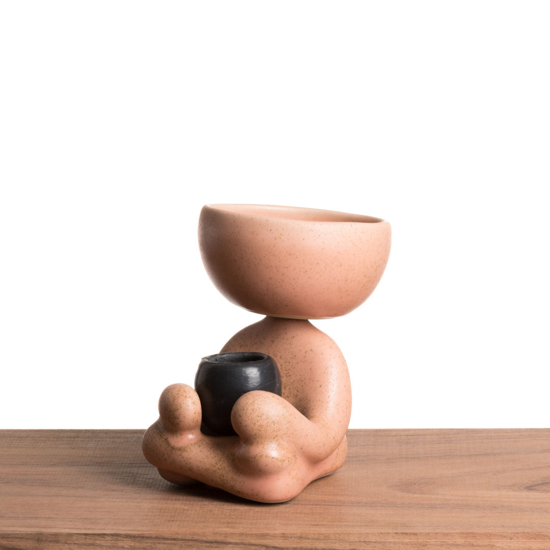 Maceta Robert Zen Jr - Rosa Moteado