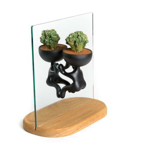 Base Decorativa Roger Wall Espejo - Negro