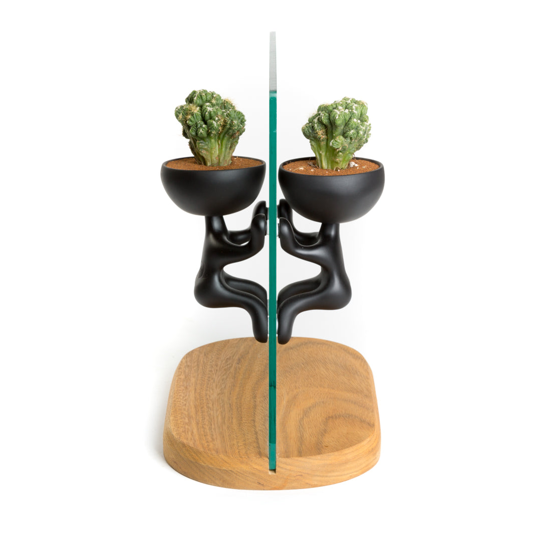 Base Decorativa Roger Wall Espejo - Negro