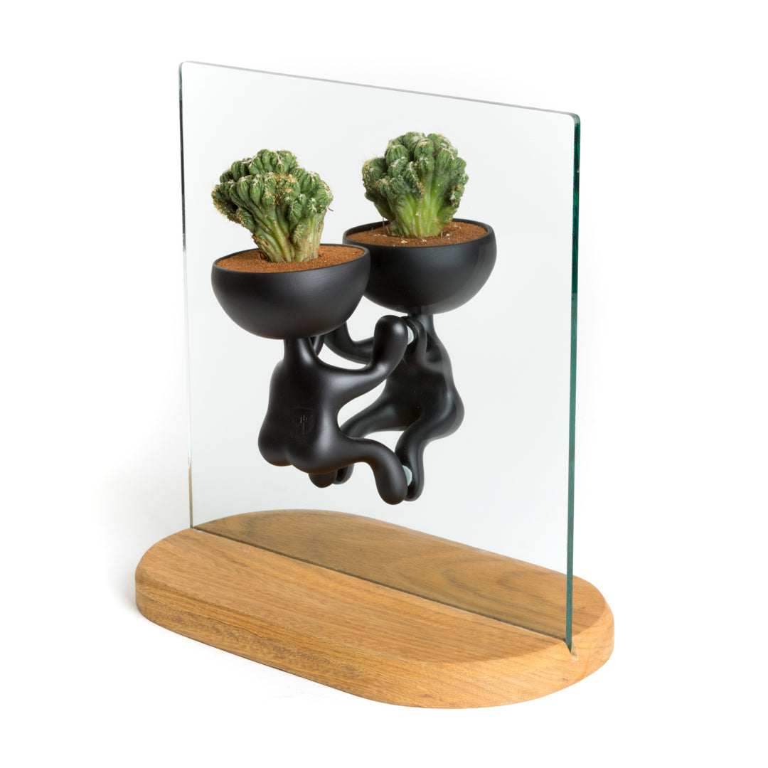 Base Decorativa Roger Wall Espejo - Negro