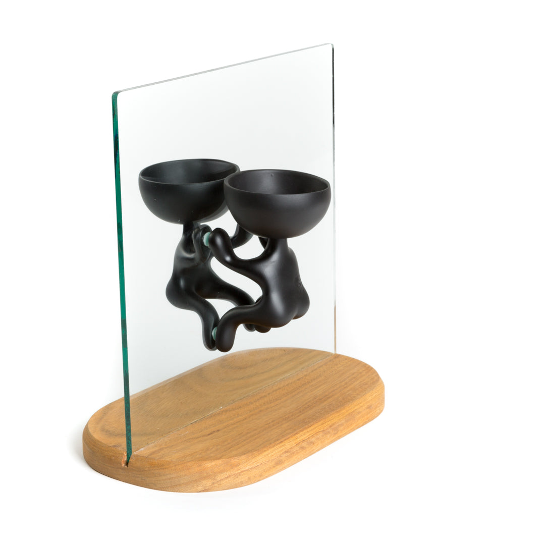 Base Decorativa Roger Wall Espejo - Negro
