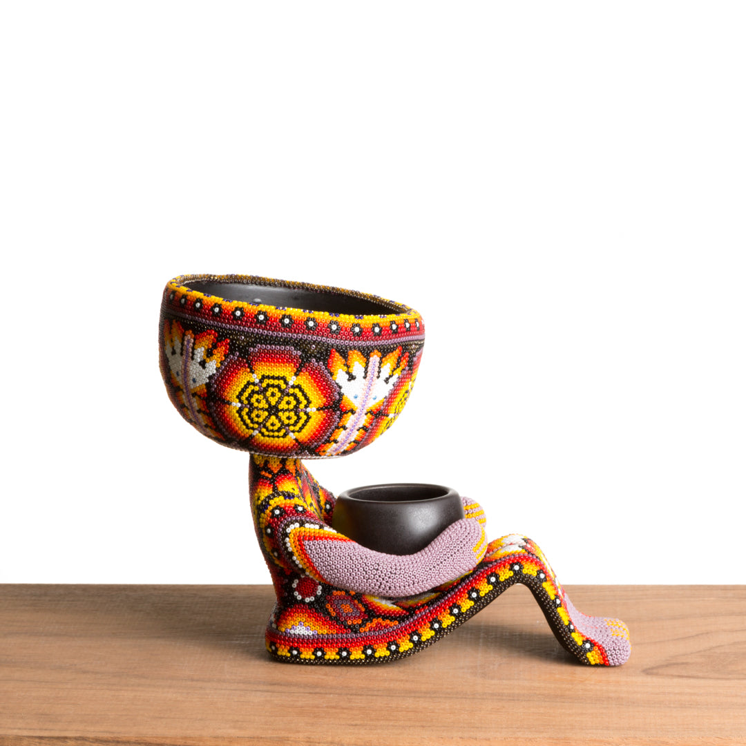 Maceta Robert Mool - Huichol Peyote Venado Rojo