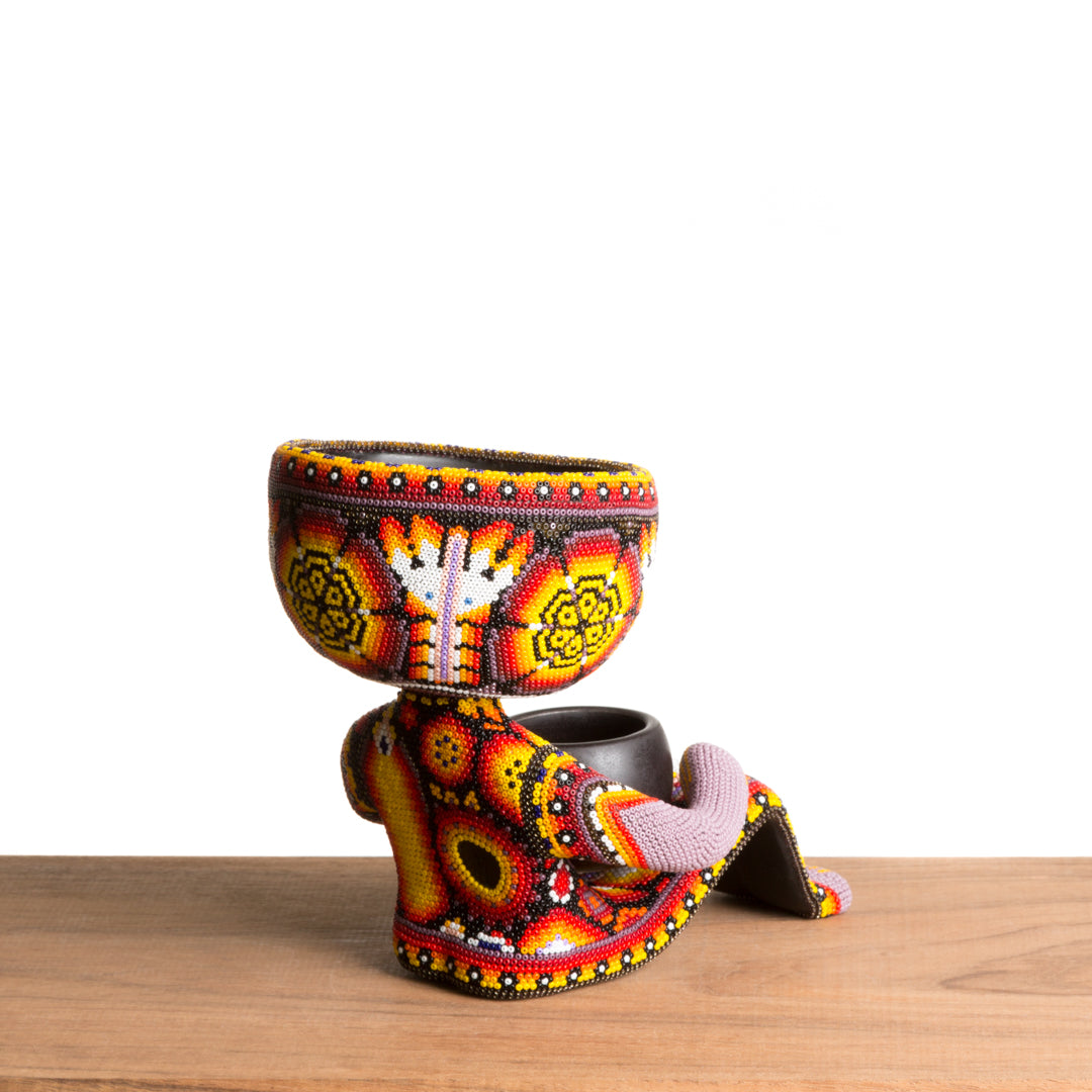 Maceta Robert Mool - Huichol Peyote Venado Rojo