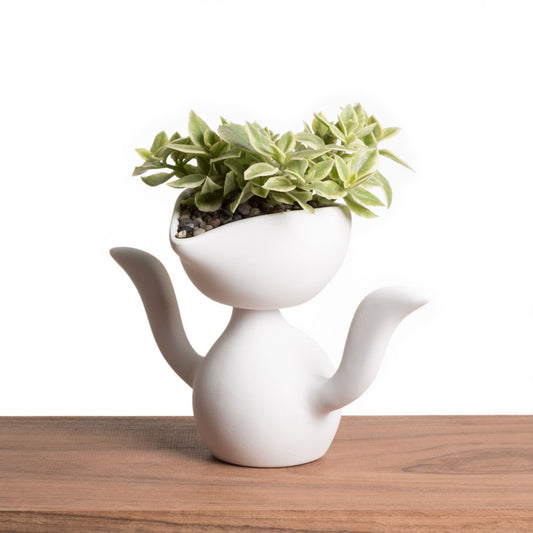 Maceta Mr. Pii - Blanco